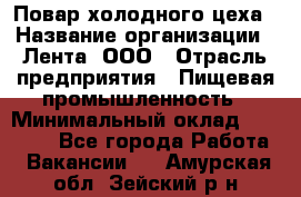 Повар холодного цеха › Название организации ­ Лента, ООО › Отрасль предприятия ­ Пищевая промышленность › Минимальный оклад ­ 18 000 - Все города Работа » Вакансии   . Амурская обл.,Зейский р-н